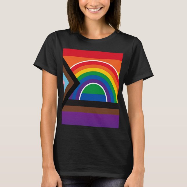 Pride Rainbow Black  T-Shirt (Front)