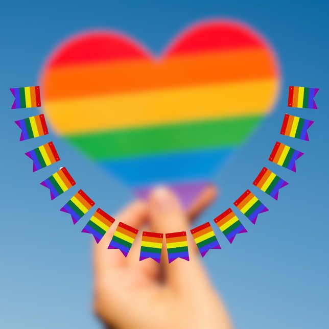Pride Rainbow Bunting (rainbow pride bunting)