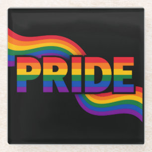 Pride Rainbow Celebration Glass Coaster