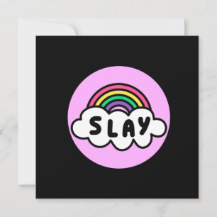 Pride- rainbow colour with clouds.     card