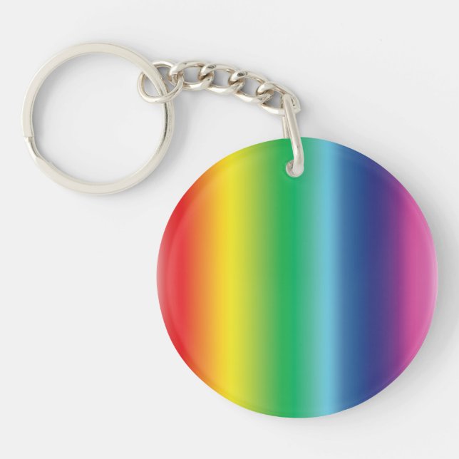pride rainbow colours - acrylic keychain (Front)