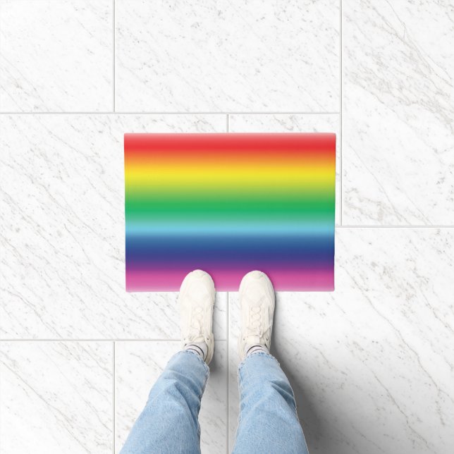 pride rainbow colours flag lgbt doormat (Indoor)