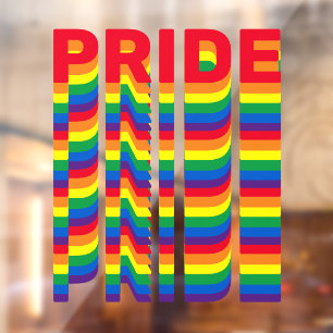 Pride rainbow colours lgbt lgbtq queer gay custom window cling