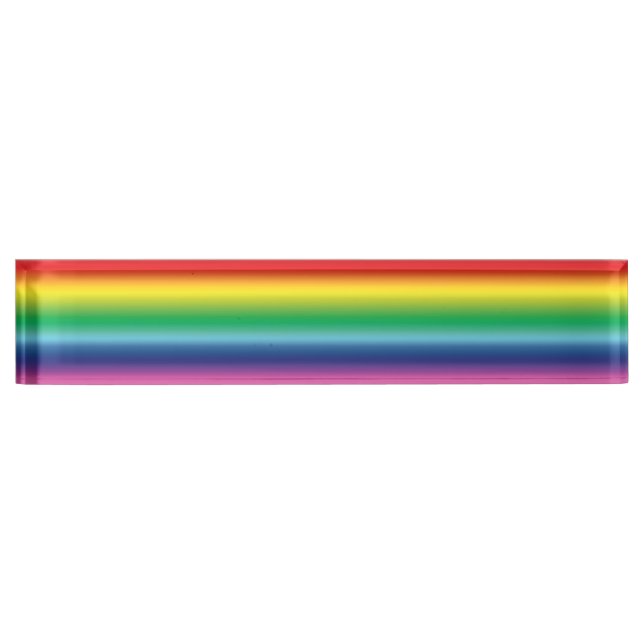 Pride rainbow colours lgbtq lgbt gay Desk sign (Front)