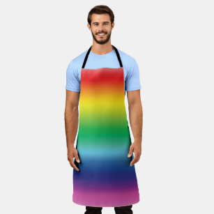 Pride rainbow colours lgbtq lgbt gay Flag pattern  Apron