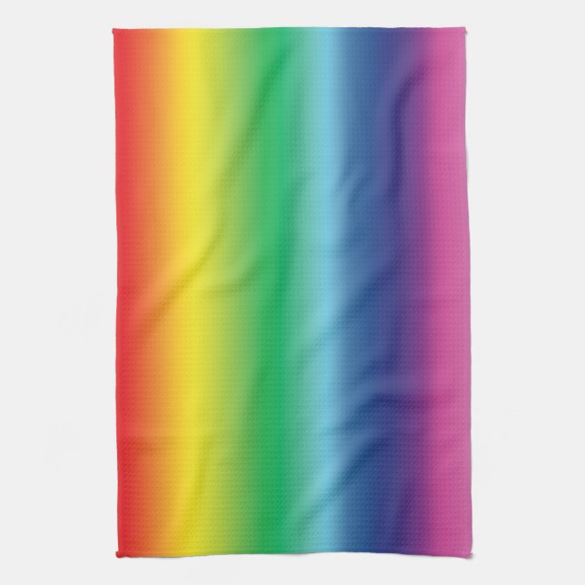Pride rainbow colours pattern lgbtq lgbt tea towel (Vertical)