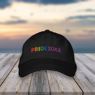 Pride Rainbow Custom Year Embroidered Hat