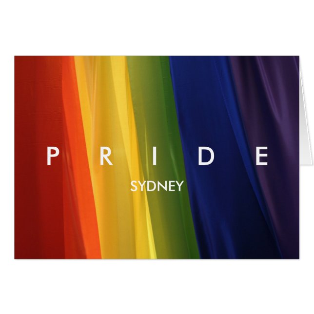 PRIDE Rainbow Flag card (Front Horizontal)