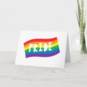 Pride Rainbow Flag Card