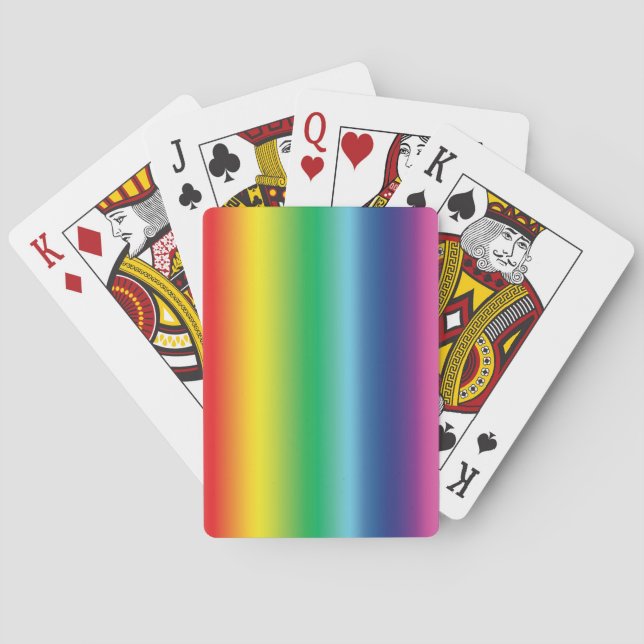 pride rainbow flag colour lgbt playing cards (Back)