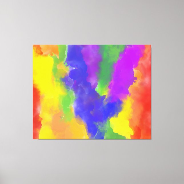 Pride Rainbow Flag colours Abstract Design  Canvas Print (Front)