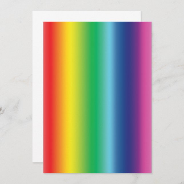 Pride rainbow flag colours gradient pattern modern invitation (Front/Back)