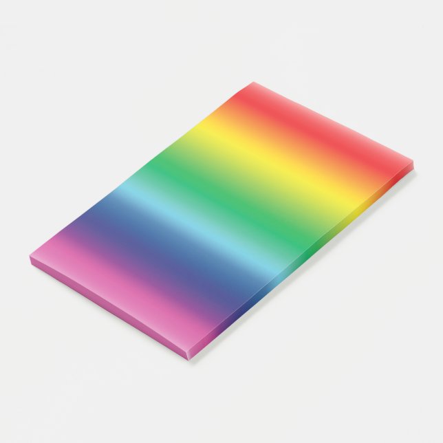 Pride rainbow flag colours gradient pattern modern post-it notes (Angled)