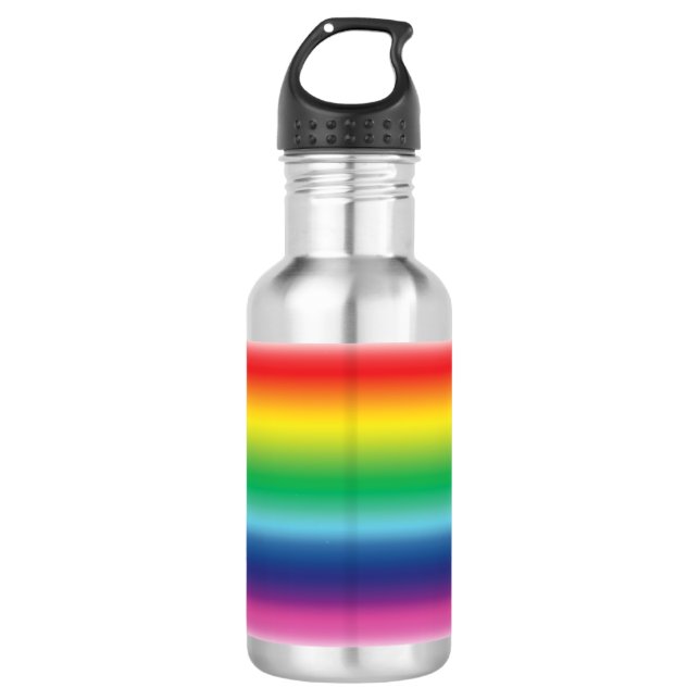 pride rainbow flag colours lgbt lgbtq 532 ml water bottle (Front)