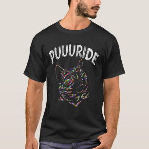 Pride Rainbow Flag Graphic Cat Human Rights Womens T-Shirt