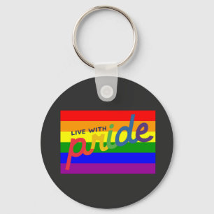 pride rainbow flag    key ring