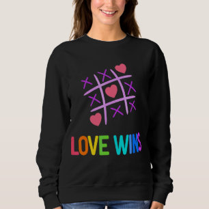 Pride Rainbow Flag Love Wins Tic Tac Toe Lgbt Pri Sweatshirt