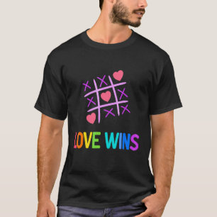 Pride Rainbow Flag Love Wins Tic Tac Toe  Lgbt Pri T-Shirt