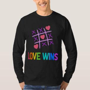 Pride Rainbow Flag Love Wins Tic Tac Toe Lgbt Pri T-Shirt
