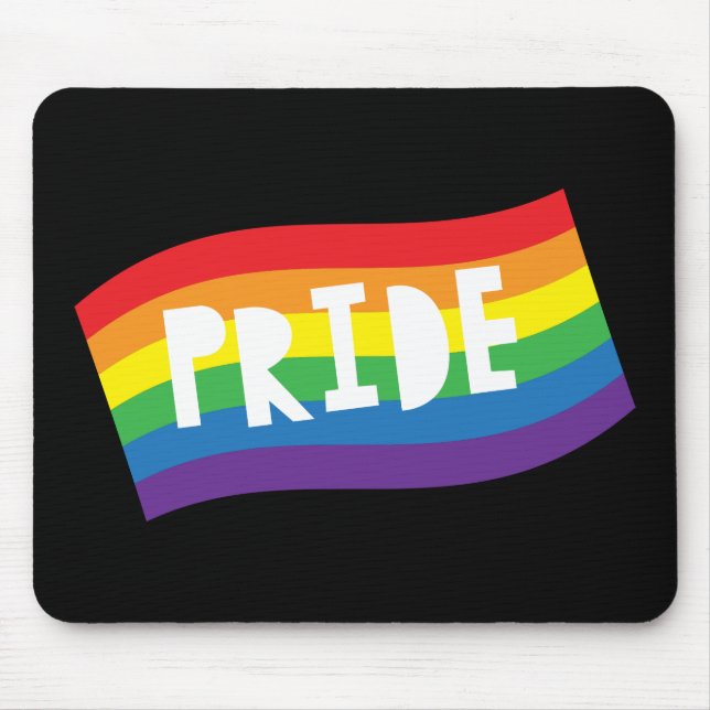 Pride Rainbow Flag Mouse Mat (Front)