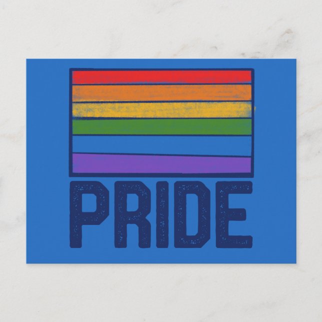 PRIDE rainbow Flag Postcard (Front)