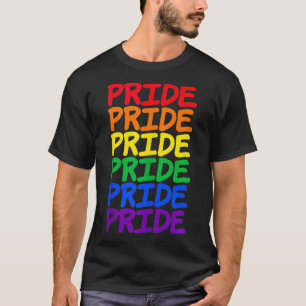 Pride Rainbow Flag Typography for LGBT Supporters T-Shirt