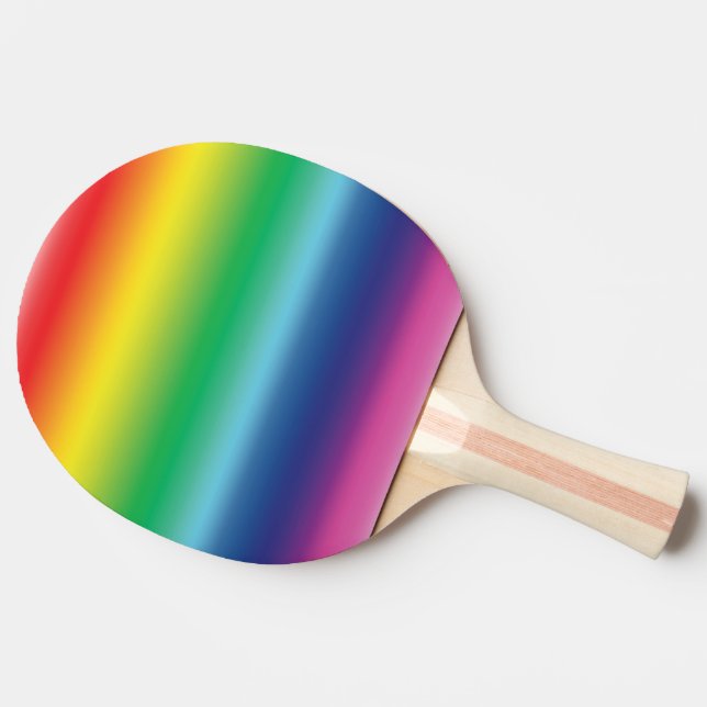 Pride rainbow gay flag colours equality lgbt lgbtq ping pong paddle (Side)