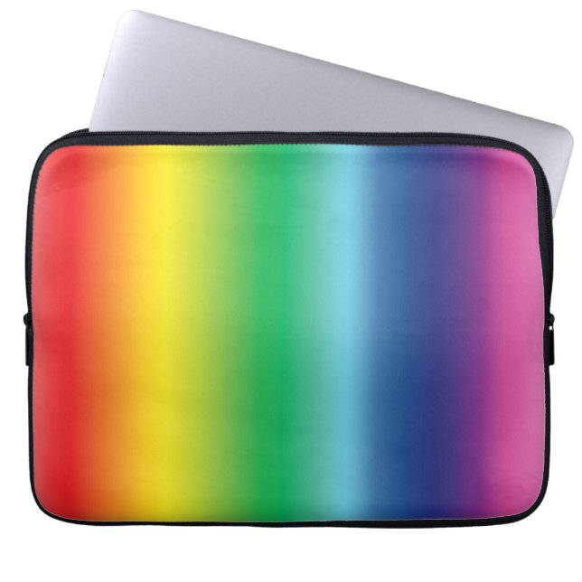 pride rainbow gay flag colours lgbt lgbtq laptop sleeve (Front)