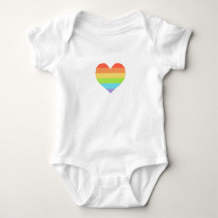 Pride Rainbow Heart Baby Bodysuit