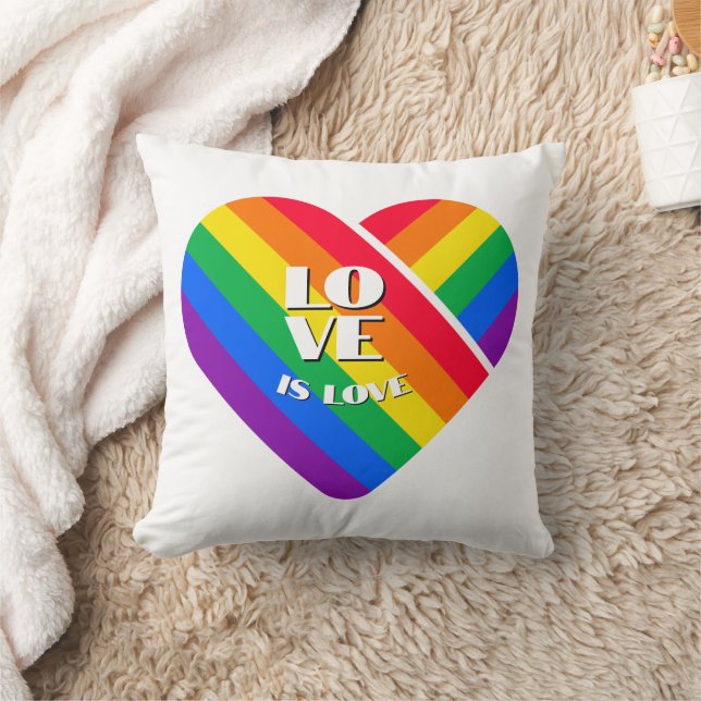 Pride Rainbow Heart   Cushion (Blanket)