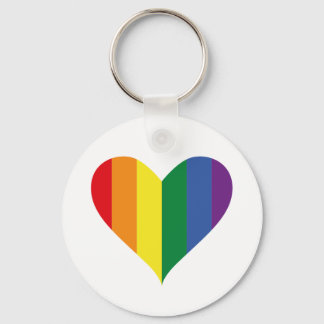 Pride Rainbow Heart Keychain