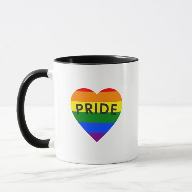 Pride Rainbow Heart Mug (Left)