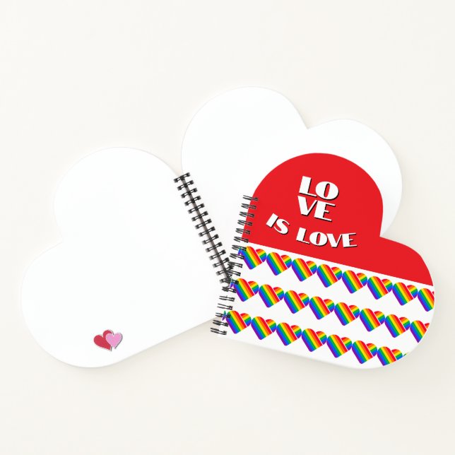 Pride Rainbow Heart  Notebook (Inside)