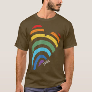 Pride rainbow heart vintage gay pride lesbian prid T-Shirt
