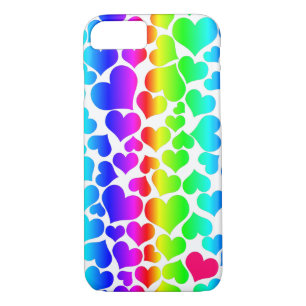 pride rainbow hearts iPhone 8/7 case