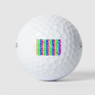 pride rainbow hearts golf balls
