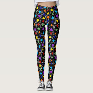 Pride Rainbow Hearts LGBT Gay Queer One Love Leggings