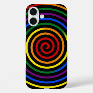 Pride Rainbow Hypnotised iPhone 16 Plus Case
