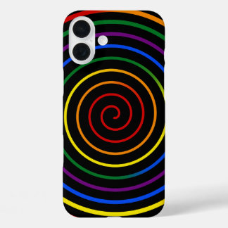 Pride Rainbow Hypnotised V2 iPhone 16 Plus Case