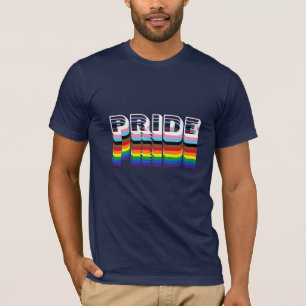 Pride rainbow inclusive lgbtq modern typography T-Shirt
