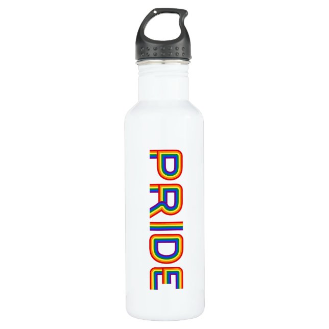 Pride | Rainbow Letters 710 Ml Water Bottle (Front)