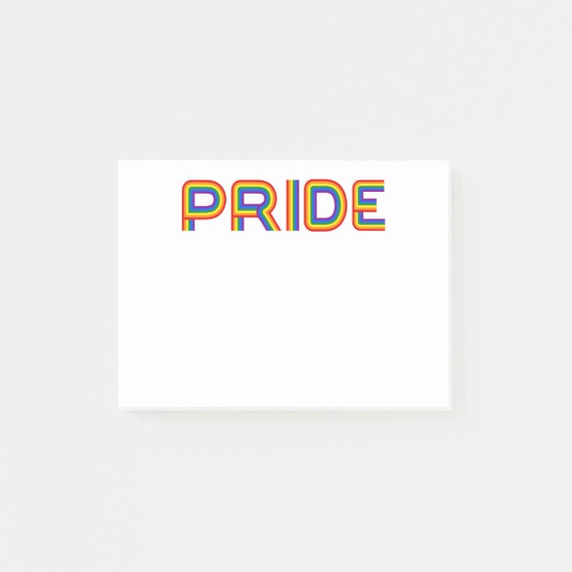 Pride | Rainbow Letters Post-it Notes (Front)