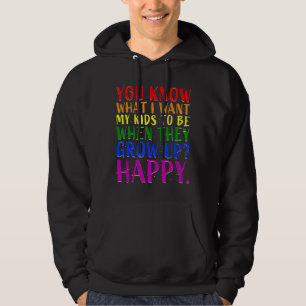 Pride Rainbow Lgbt Awareness Parents Mum Dad Gay Hoodie