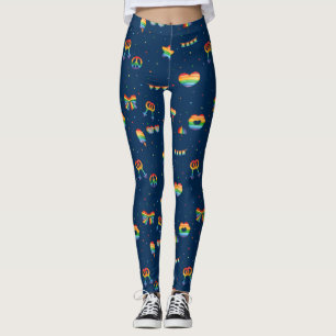 Pride Rainbow LGBT Gay Queer One Love Pattern Leggings