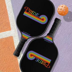 Pride Rainbow LGBTQ Custom Personal Name Pickleball Paddle
