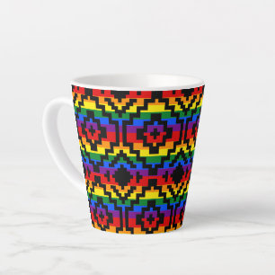 Pride Rainbow LGBTQ Geometric Latte Mug
