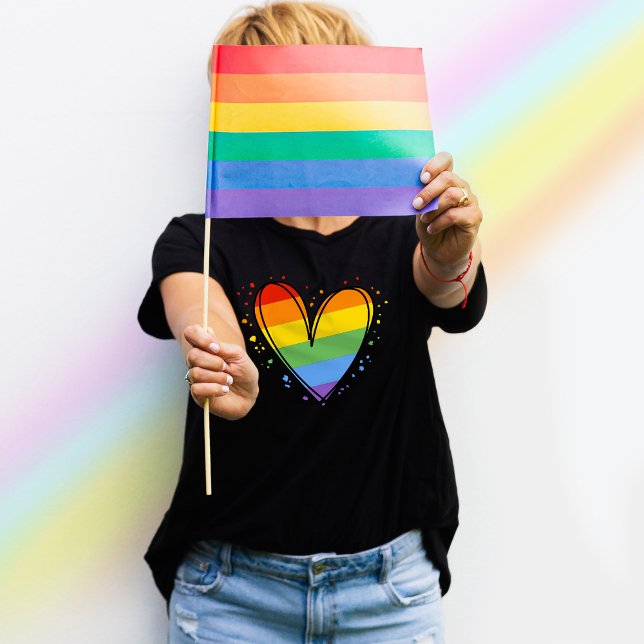 Pride Rainbow LGBTQ Girls Basic Dark T-Shirt (Creator Uploaded)