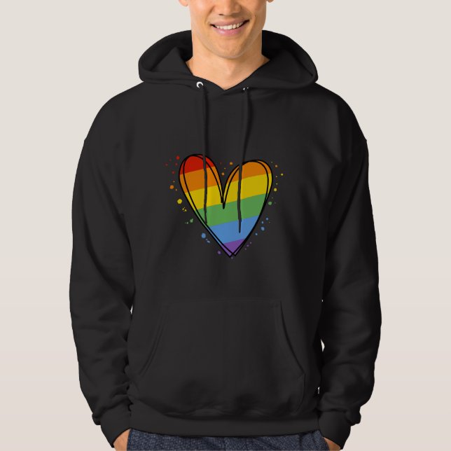 Pride Rainbow LGBTQ Hoodie (Front)