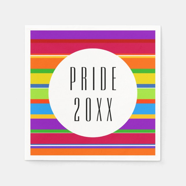 PRIDE Rainbow LGBTQ Napkin (Front)