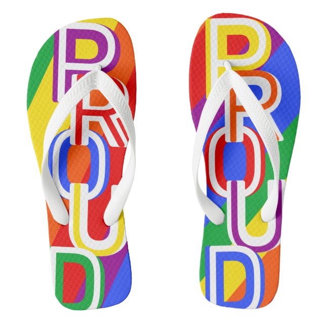 Pride Rainbow LGBTQIA Flip Flops (Footbed)